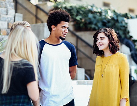 Teenagers talking